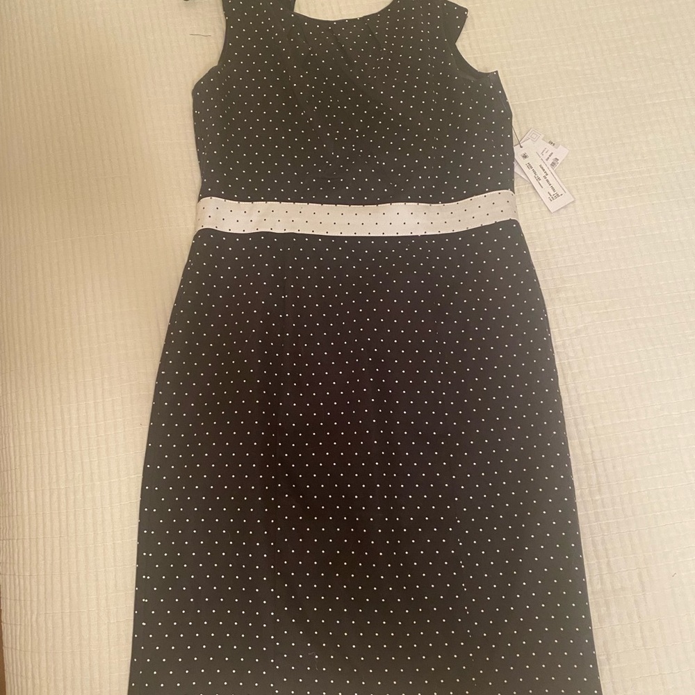 NWT Size 6 Black and white polka dot sheets dress
